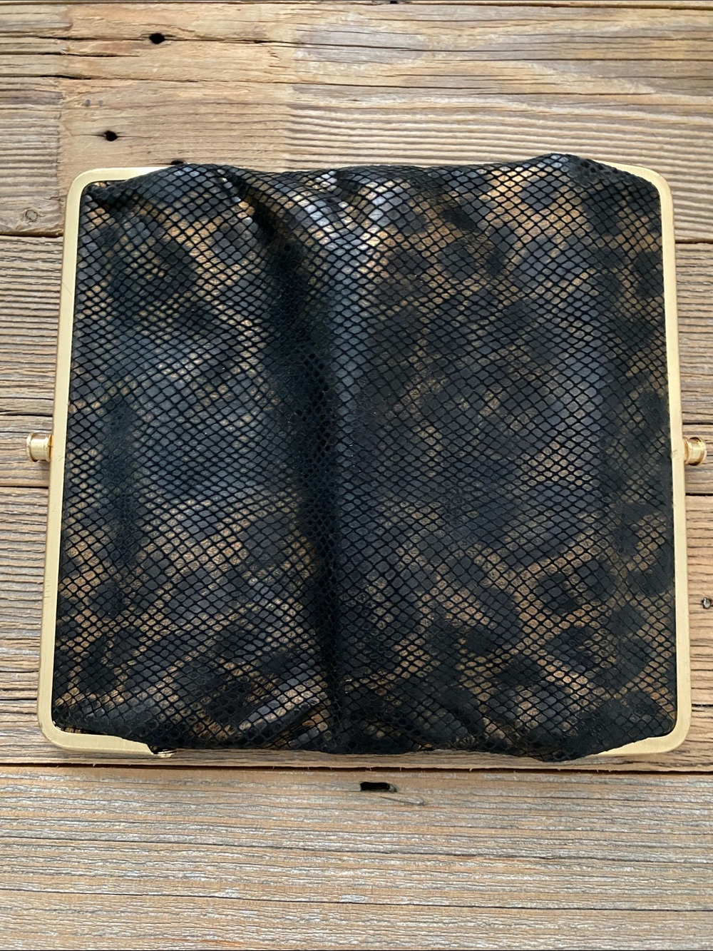 Hobo Lauren Clutch in Metallic Snakeskin. - Picture 4 of 11
